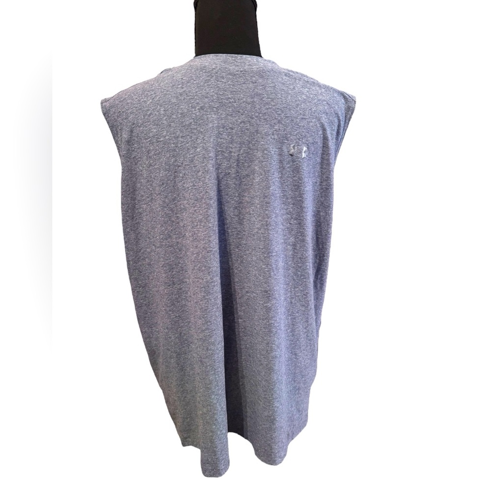 Men’s Under Armour Heat Gear blue gray athletic tank top size L NWOT
